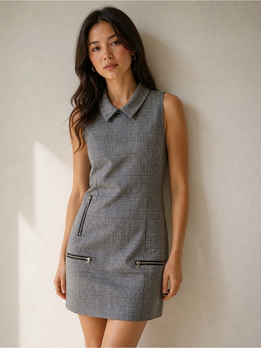 Intermix Plaid Mini Dress